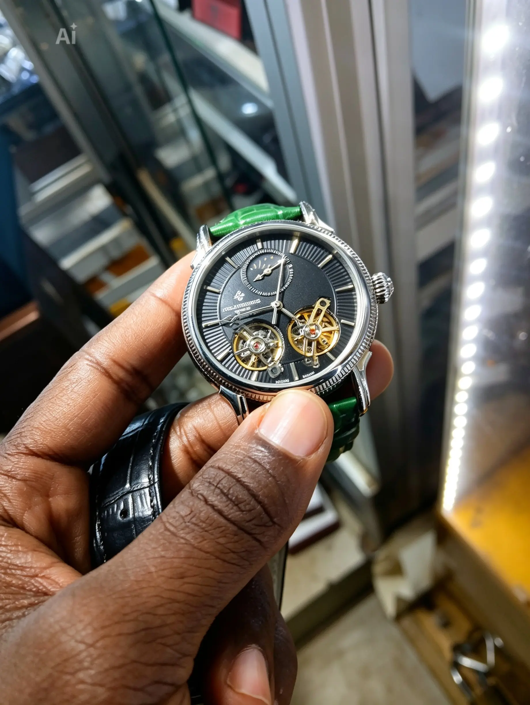 Montre Automatique Style Traditionnelle - Double Tourbillon