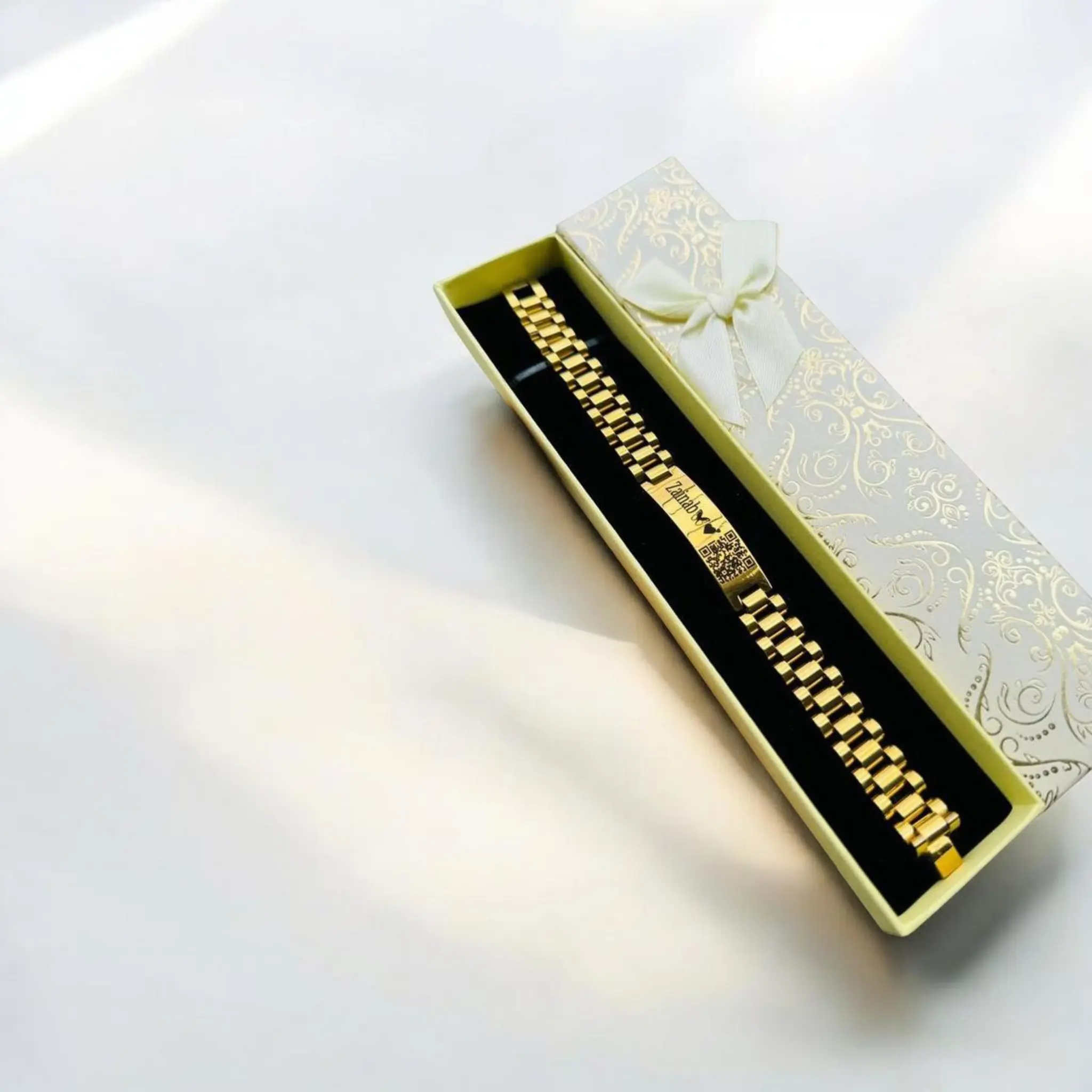 Gourmette Royale pour Homme - Finition Or avec Gravure Personnalisée
